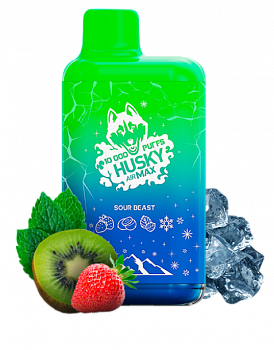 Husky AirMax 10000 ULTRA POD-1 "SOUR BEAST (Клубника, киви, мята, лед)" 20
